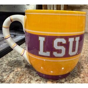 Glory Haus LSU Tigers Coffee Mug Kalyn Dunks Designs Geaux Tigers Purple Gold